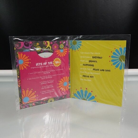 Flower Power CD Hits Of The 60s And Birthday Card - Picture 2 of 6